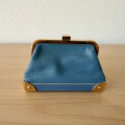 Louis Vuitton Suhali Porte-Monnaie Viennois Coin Purse Blue