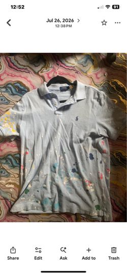 Polo Ralph Lauren Paint Splattered Regular Fit Mens Polo Shirt (Negotiable)