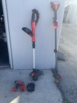 Lot craftsman cmcf800 1/4" impact driver & 2 Weedeater 