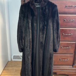Long Black Mink Coat! $650 Cash Only