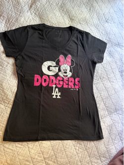Women black dodgers shirt medium size
