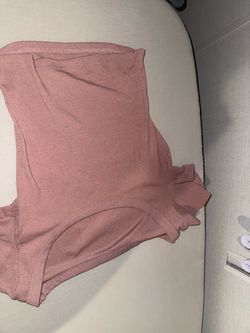 Pink Ribbed Crop Top