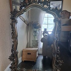 Hand Carved Antique Mirror 