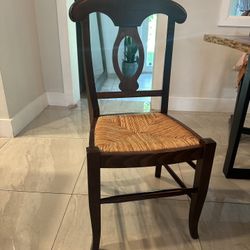 6 Brown pottery Barn Wooden Chair