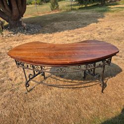 Kidney shaped console desk