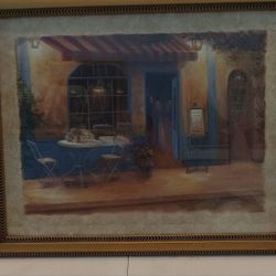 FRAMED ART PRINT BISTRO

