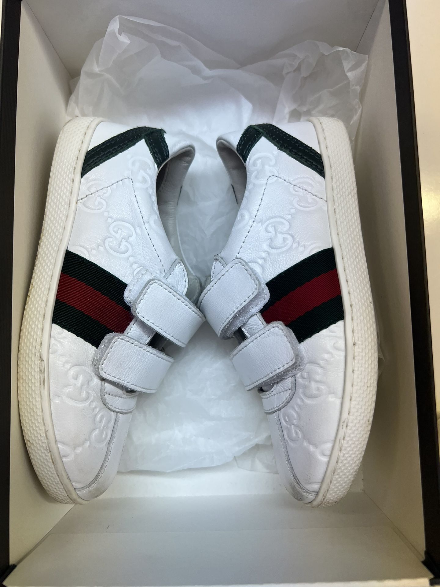 Gucci Kids Ace Sneakers – Size 27 – White