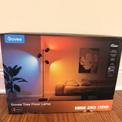 Govee Tree Floor Lamp Compatible with Matter, 3 Rotatable Lights with LuminBlend Technology, Standing Lamp with 64 Dynamic Scenes, Music Sync, Ideal F