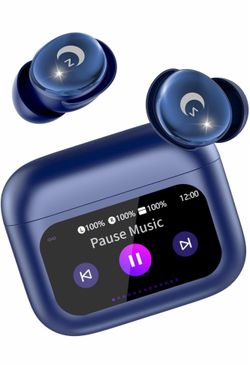 Sleep Earbuds Bluetooth 5.4 in Ear Smart Touch Screen Ear Buds, 48H Playtime Mini Sleep Headphones Small Design for Side Sleepers, 5 EQ Modes, Crystal