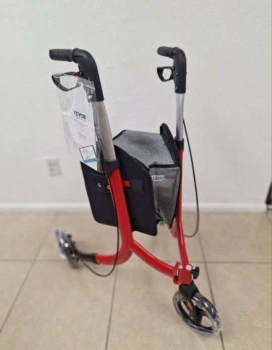 3 Wheel Rollator Walker, Lightweight Foldable
