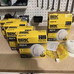 6 BRK Hardwire w battery backup smoke detectors