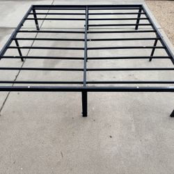 King Size Grey Metal Bed Frame - 77.5” x 81.5”