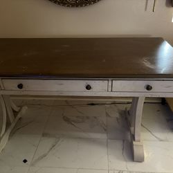 White And Brown Desk