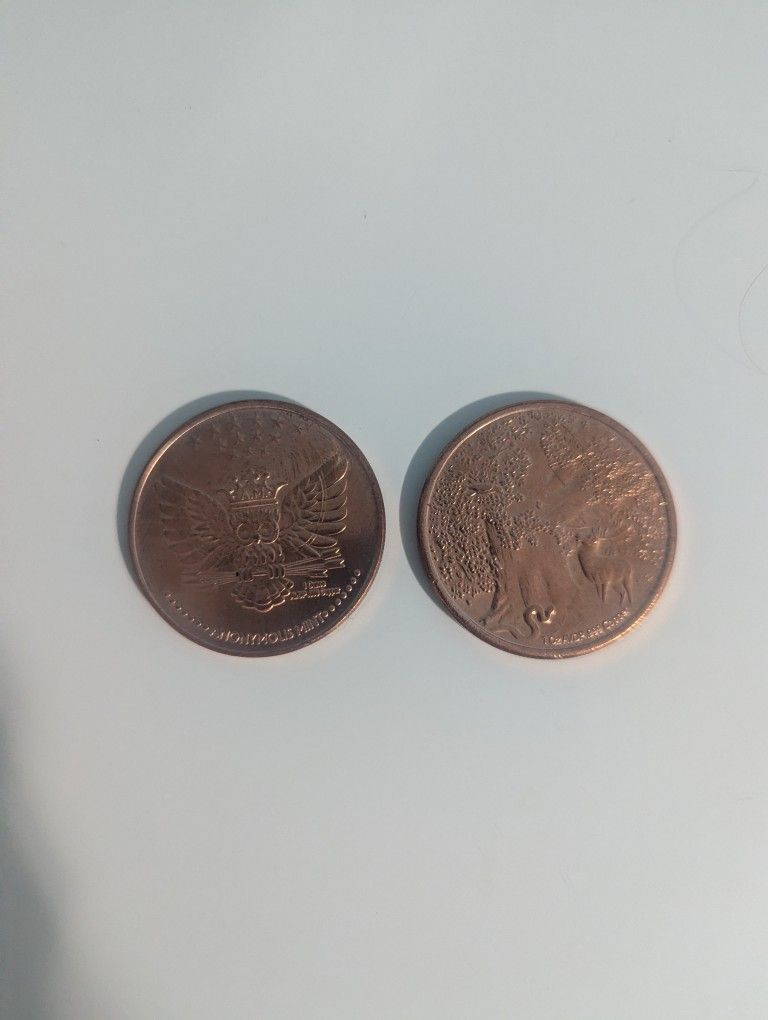 2 1oz Copper Rounds