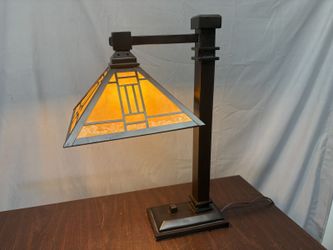 DALE TIFFANY Noir Mission Style Bronze Finish Table Lamp