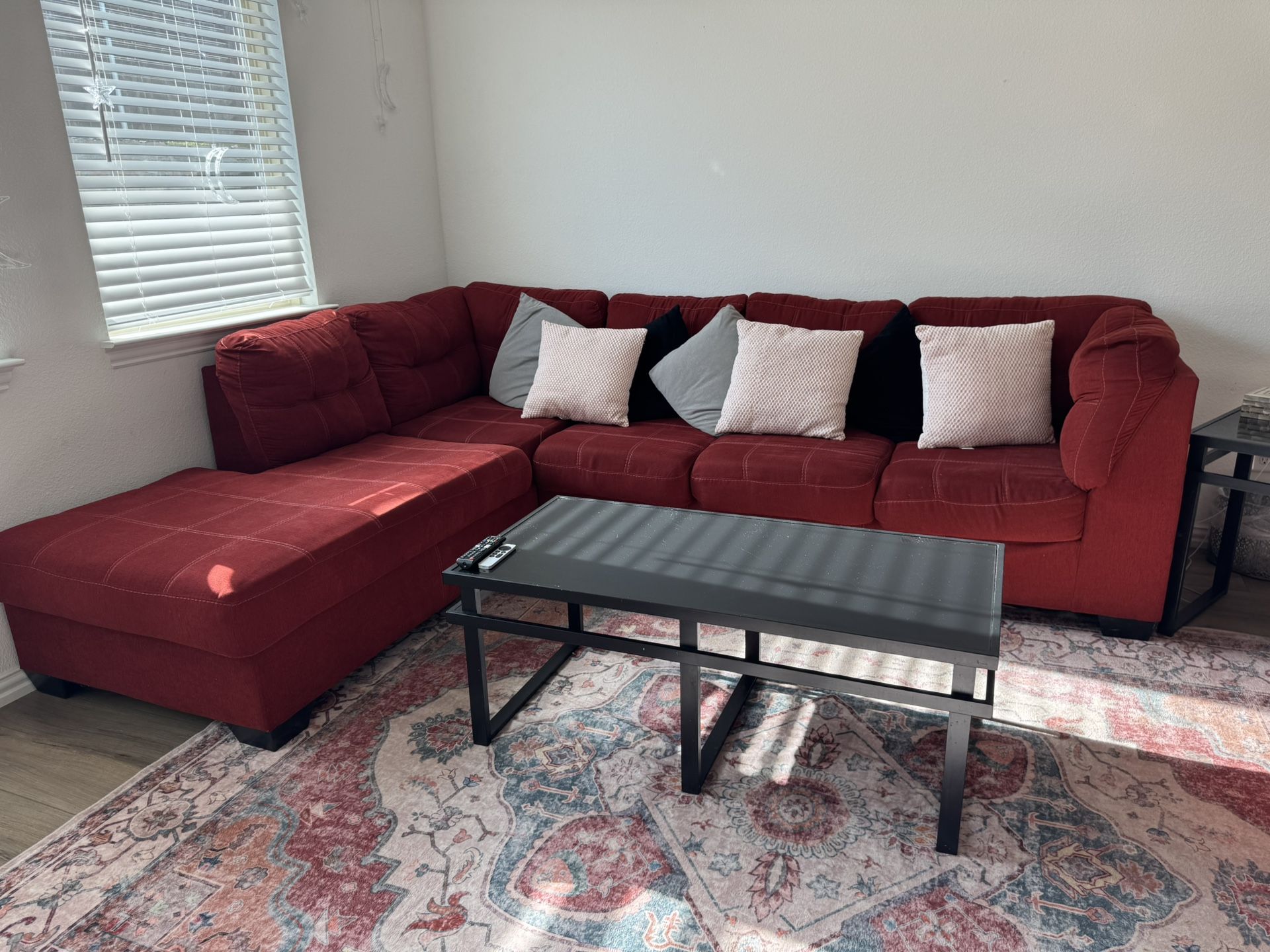 Living Room Sofa Set with Coffee Table, La-Z-Boy Recliner & Large Area Rug