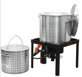 Aluminium boiler kit with basket and stand kit new