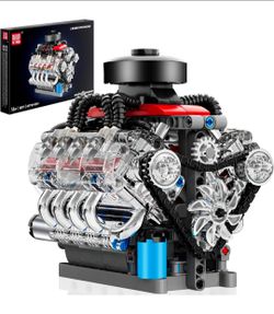 Mould King Mini V8 Engine Kits That Runs, Build Your Own Visible Car Motor