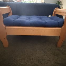 Solid Wood Sleigh Bench