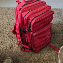 Red Tactical Backpack 