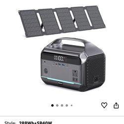 Daran Portable Power Station With 40W Solar Panel