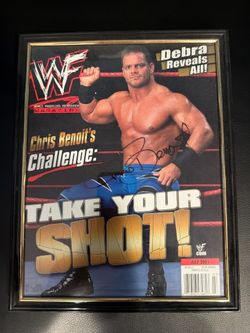 Chris Benoit Autographed WWE magazine