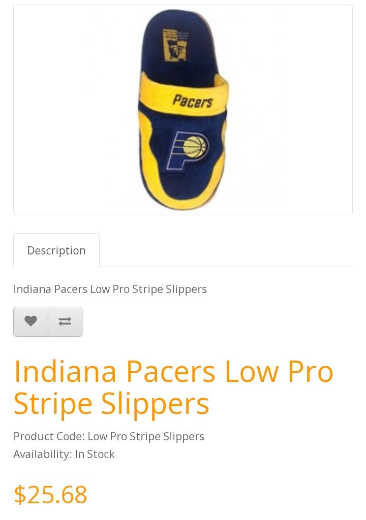 Indiana Pacers Slippers...NEW..... CHECK OUT MY PAGE FOR MORE ITEMS