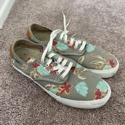 Grey Floral Vans