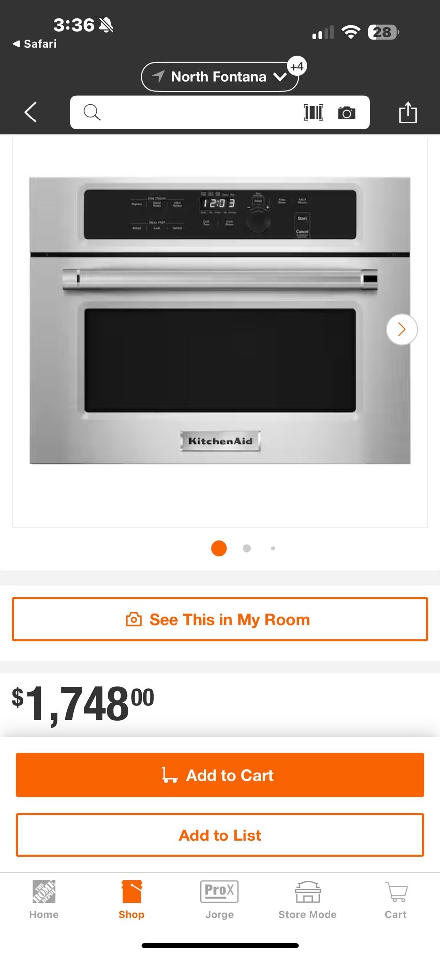 Kitchen Aid Microwave