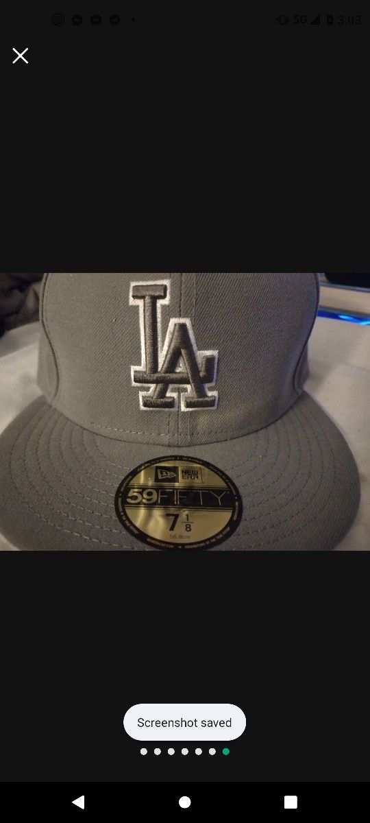 NEW ERA DODGERS HAT IN GREY ((NEW))
