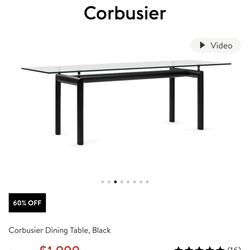 Corbusier Dining Table, Black (A Masterpiece of Modern Design)