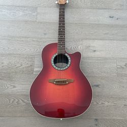 Made in USA Ovation Standard Balladeer 1861 Red Burst with/ Case