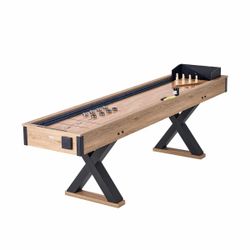 9 ft Shuffleboard Table 2 in 1 Shuffleboard and Bowling Combo Game Set By Stellweilan Tessberg