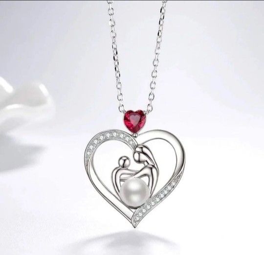 *Mother's Day Gift* Sterling Silver Mother & Child Necklace