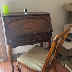 Antique Desk And Chair In Fantastic Condition 