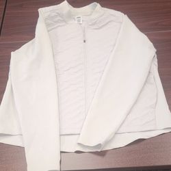 Avia Woman XL (16-18) White Zip-Up Jacket New With Tag