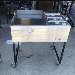 Plancha De Tacos Con 3 Charolas I Con Mangera I Patas Desmontables 