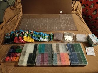 Massive 97k 19lb standard Midi (5mm) Perler Bead lot and more