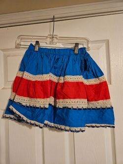 Red White and Blue Tiered Mini Skirt