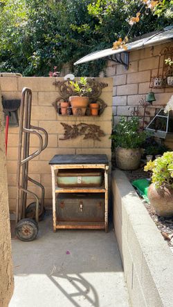 Vintage garden table set up