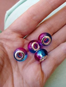 Murano glass charm beads brand new 925 sterling silver chambers