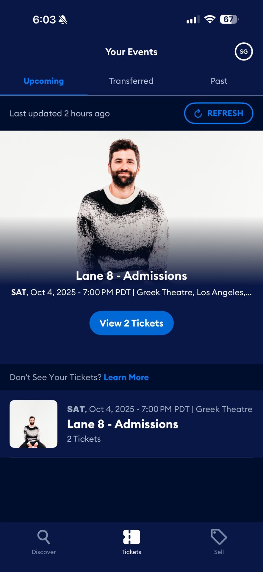 Lane 8 Tickets