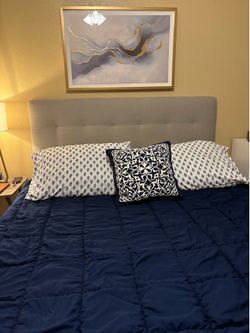 Queen size upholstered headboard