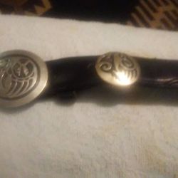 Concho And Leather Belt
