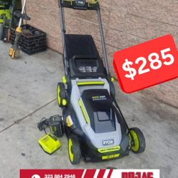 RYOBI 40V CORDLESS BRUSHLES LAWM MOWER  BATTERY  AND CHARGER 