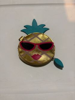 Pineapple Coin Purse with Sunglasses