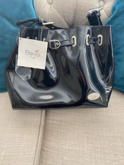 Black Beijo Faux Leather Purse