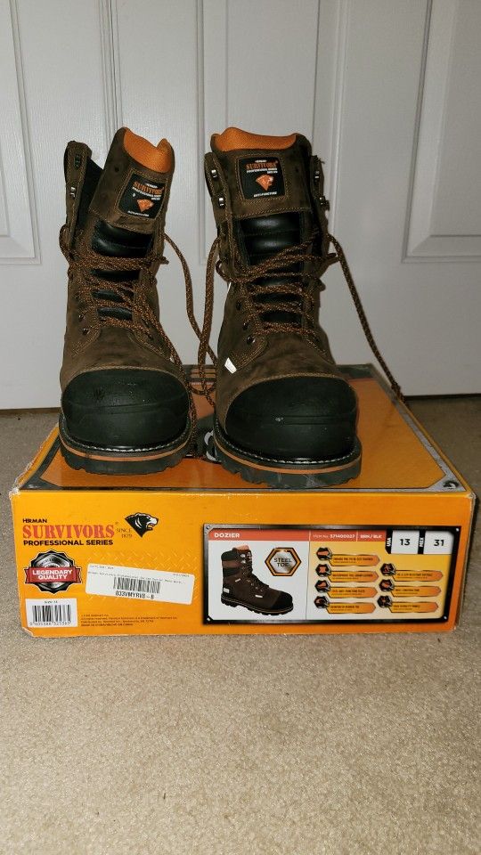 Herman survivors dozier work boots size 13 brown