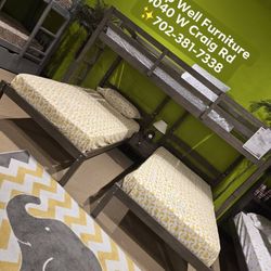 💥 Queen, Full, Twin bunk beds Mattresses ✨️ Furniture Sectionals Avail 