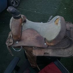 Horse Saddle Used But In Decent Shape 